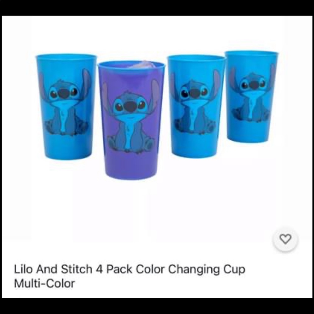Lilo and Stitch4 pack color changing cups